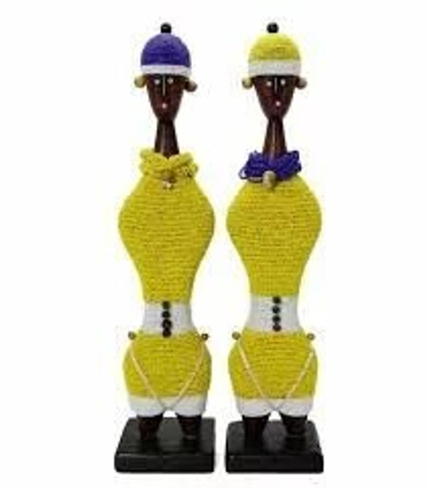 Objets de décoration - Poupées namji, poupées africaines, déco ethnique, objet de décoration, poupées en bois et perle ou poupées de fertilité ou poupées pour décoration d'intérieur - HOME DECOR FR
