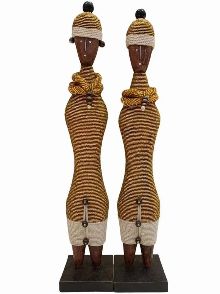 Decorative objects - Namji dolls, african dolls, ethnic deco, decorative object, wooden and pearl dolls or fertility dolls or dolls for home decoration - HOME DECOR FR
