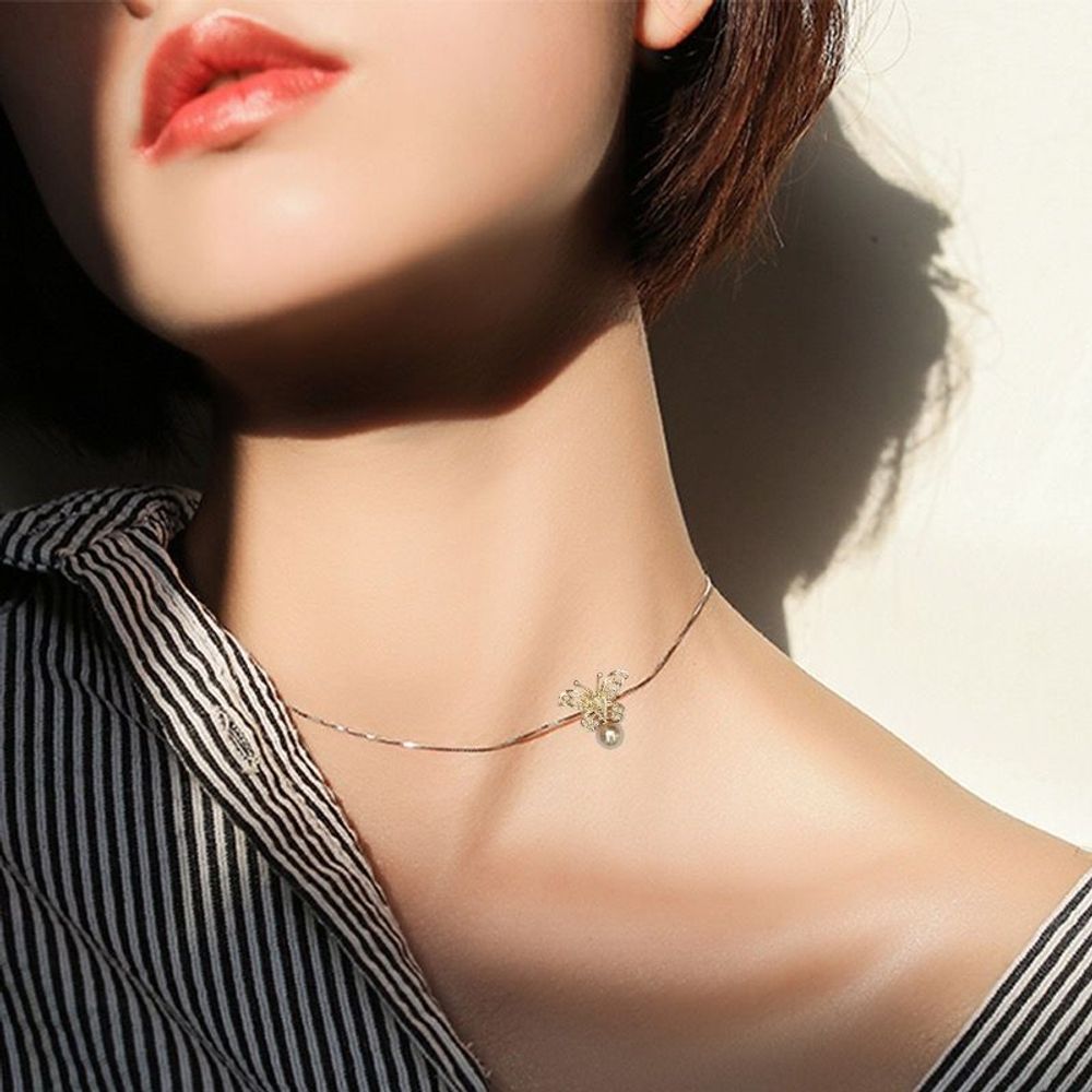 Jewelry - Dancing butterfly filigree Akoya bead pendant (free necklace) - WEI YEE INTERNATIONAL LIMITED