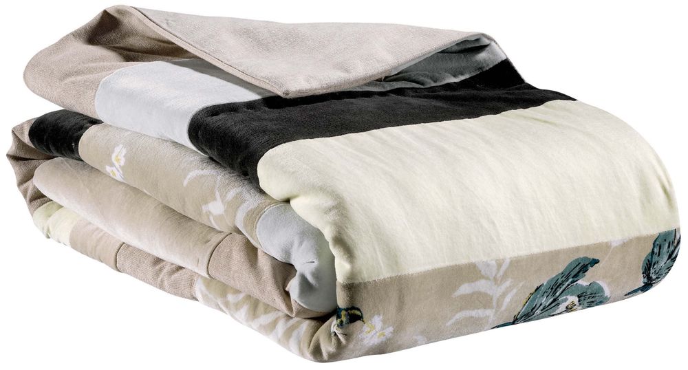 Throw blankets - Throw Fara Patchwork Lin 135 X 200 - MAISON VIVARAISE – SDE VIVARAISE WINKLER