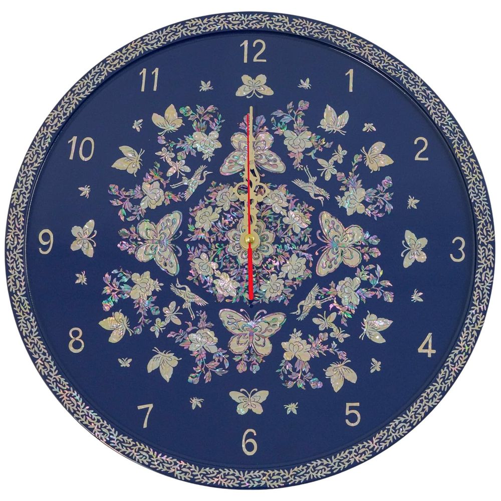 Clocks - Mother of Pearl Wall Clock - FEBRUARY MOUNTAIN