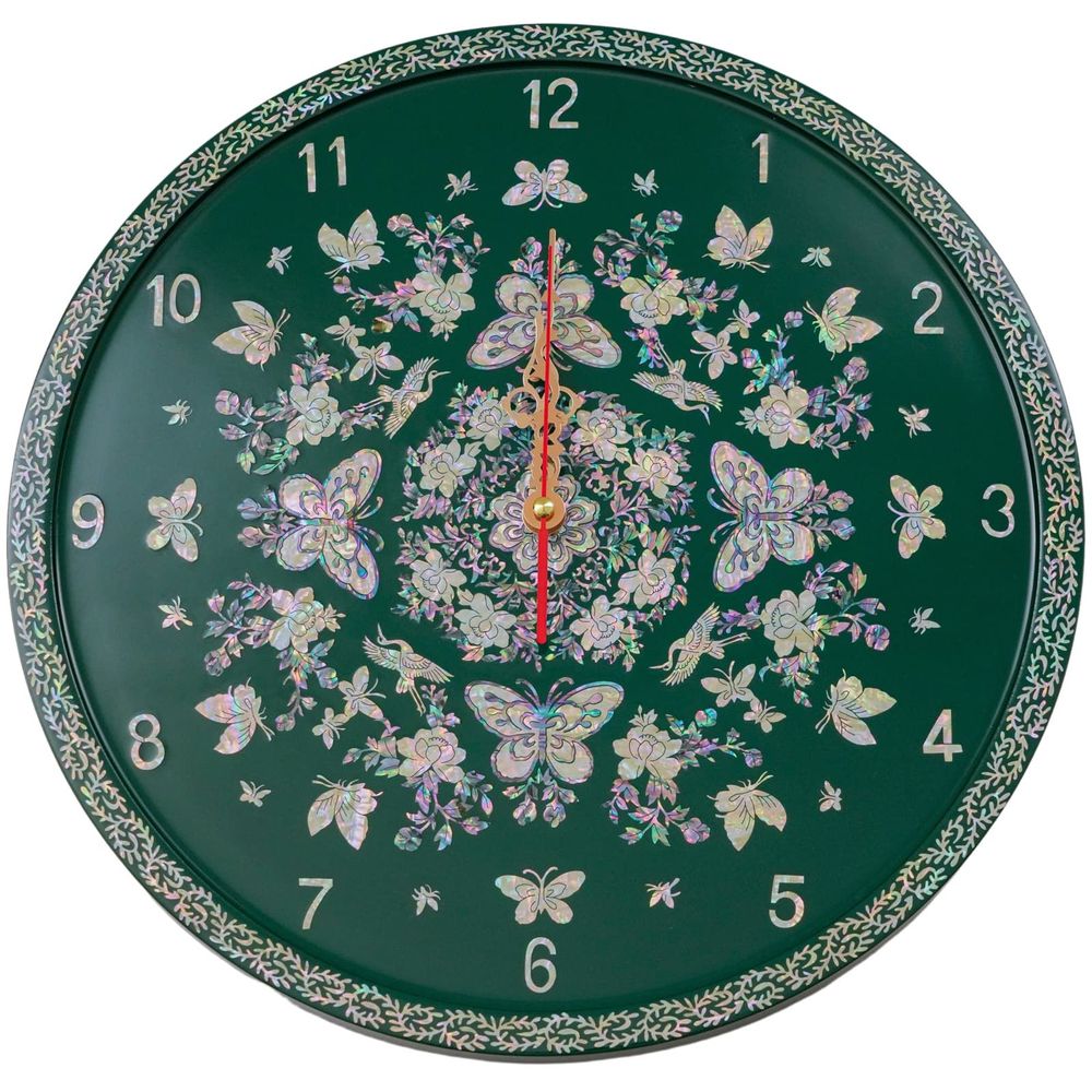 Clocks - Mother of Pearl Wall Clock - FEBRUARY MOUNTAIN