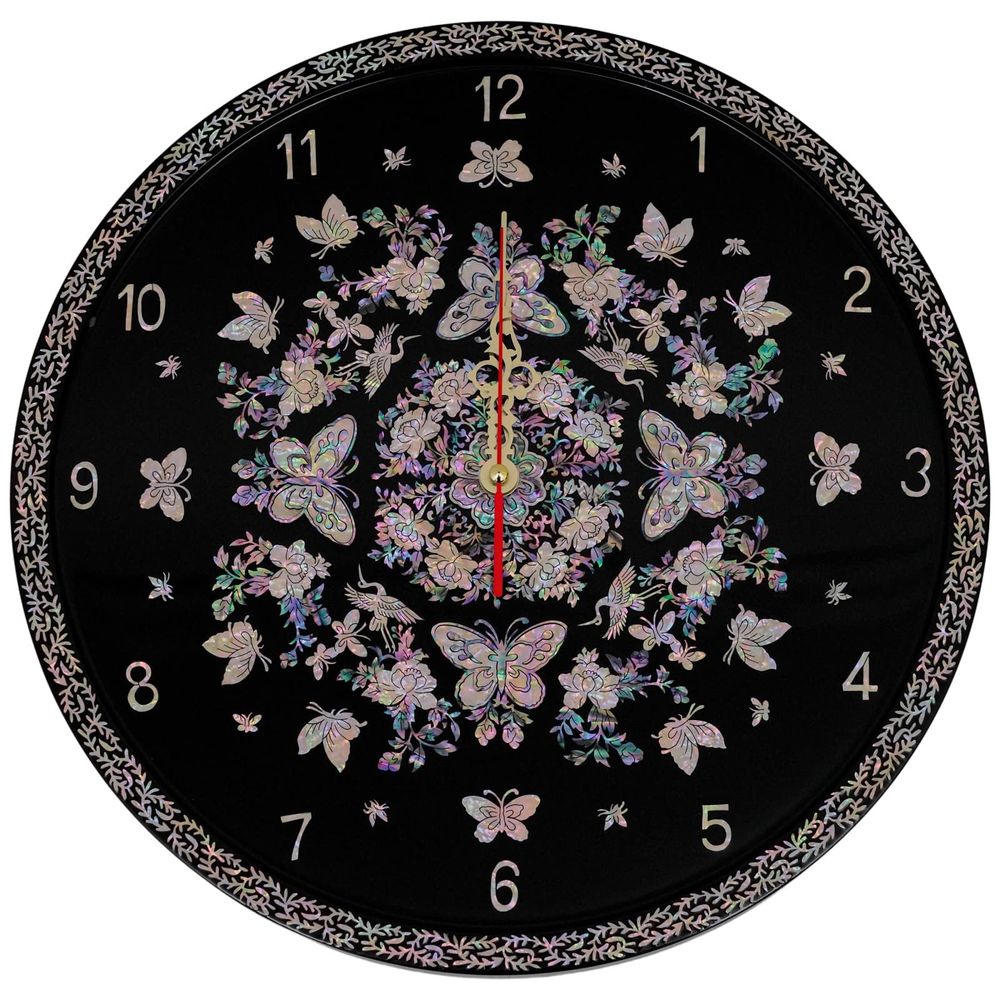Clocks - Mother of Pearl Wall Clock - FEBRUARY MOUNTAIN
