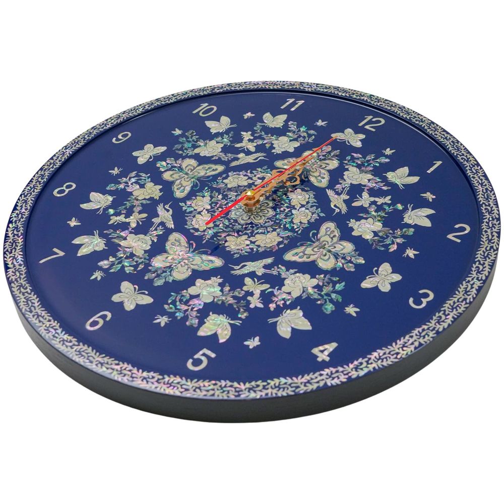 Clocks - Mother of Pearl Wall Clock - FEBRUARY MOUNTAIN