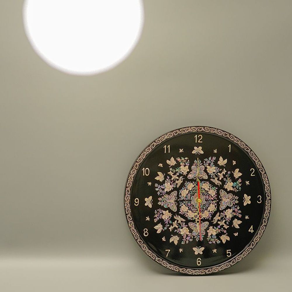 Clocks - Mother of Pearl Wall Clock - FEBRUARY MOUNTAIN