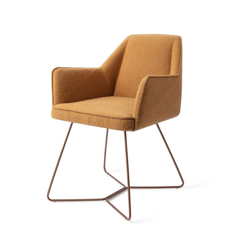 Chairs for hospitalities & contracts - Tome Dining Chair - Masai Giraffe, Beehive Rose - JESPER HOME