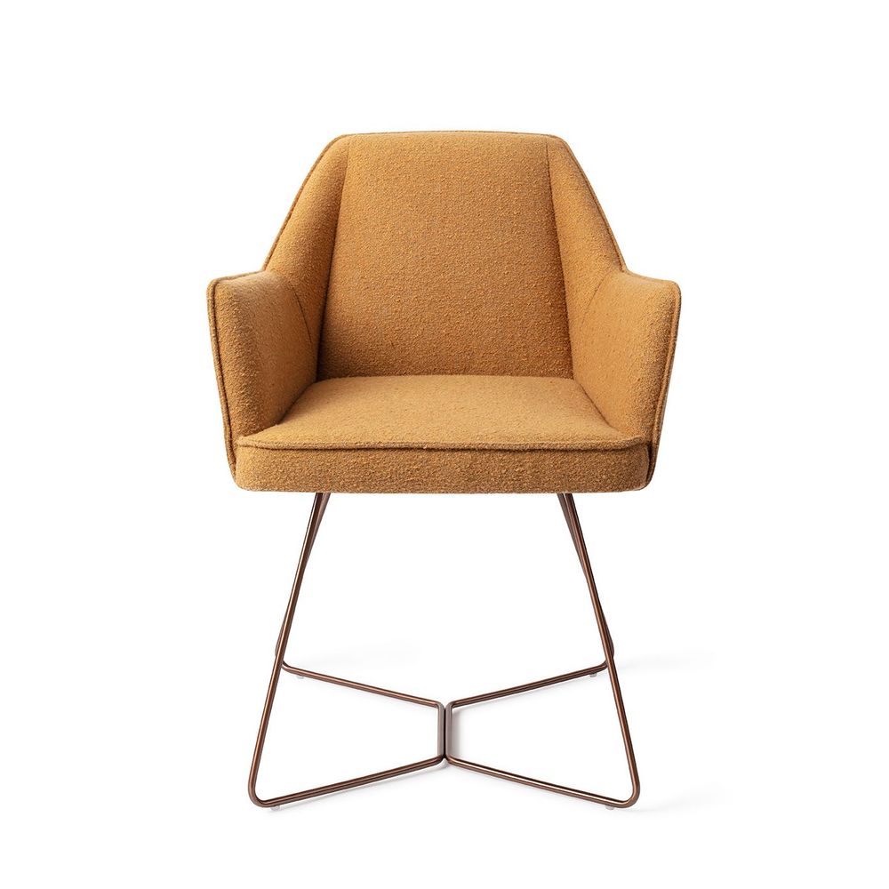 Chairs for hospitalities & contracts - Tome Dining Chair - Masai Giraffe, Beehive Rose - JESPER HOME