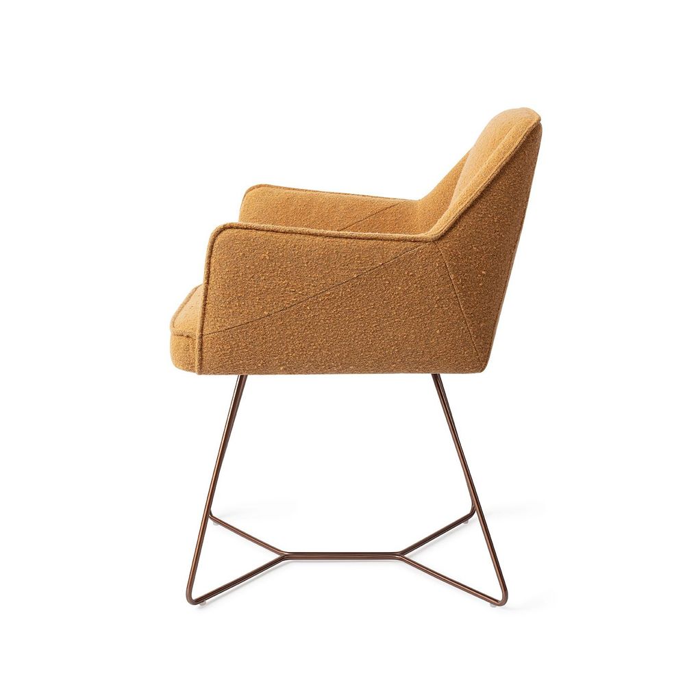Chairs for hospitalities & contracts - Tome Dining Chair - Masai Giraffe, Beehive Rose - JESPER HOME