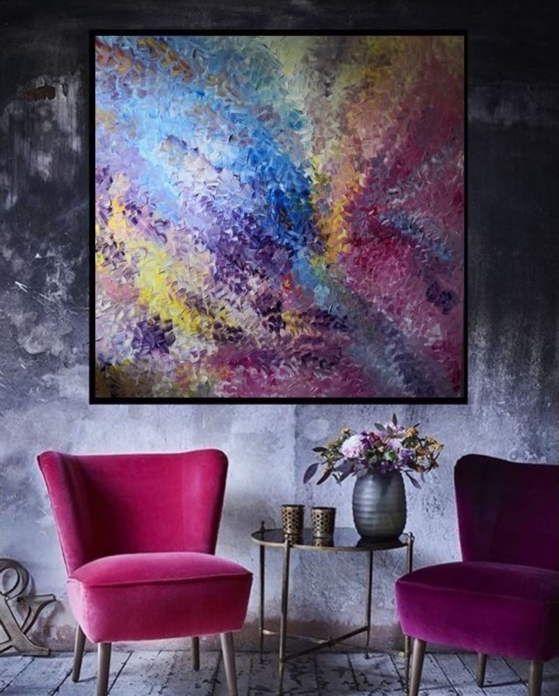 Paintings - Painting Oil Original Silent Cycles No.55 - MOTI ART & DESIGN