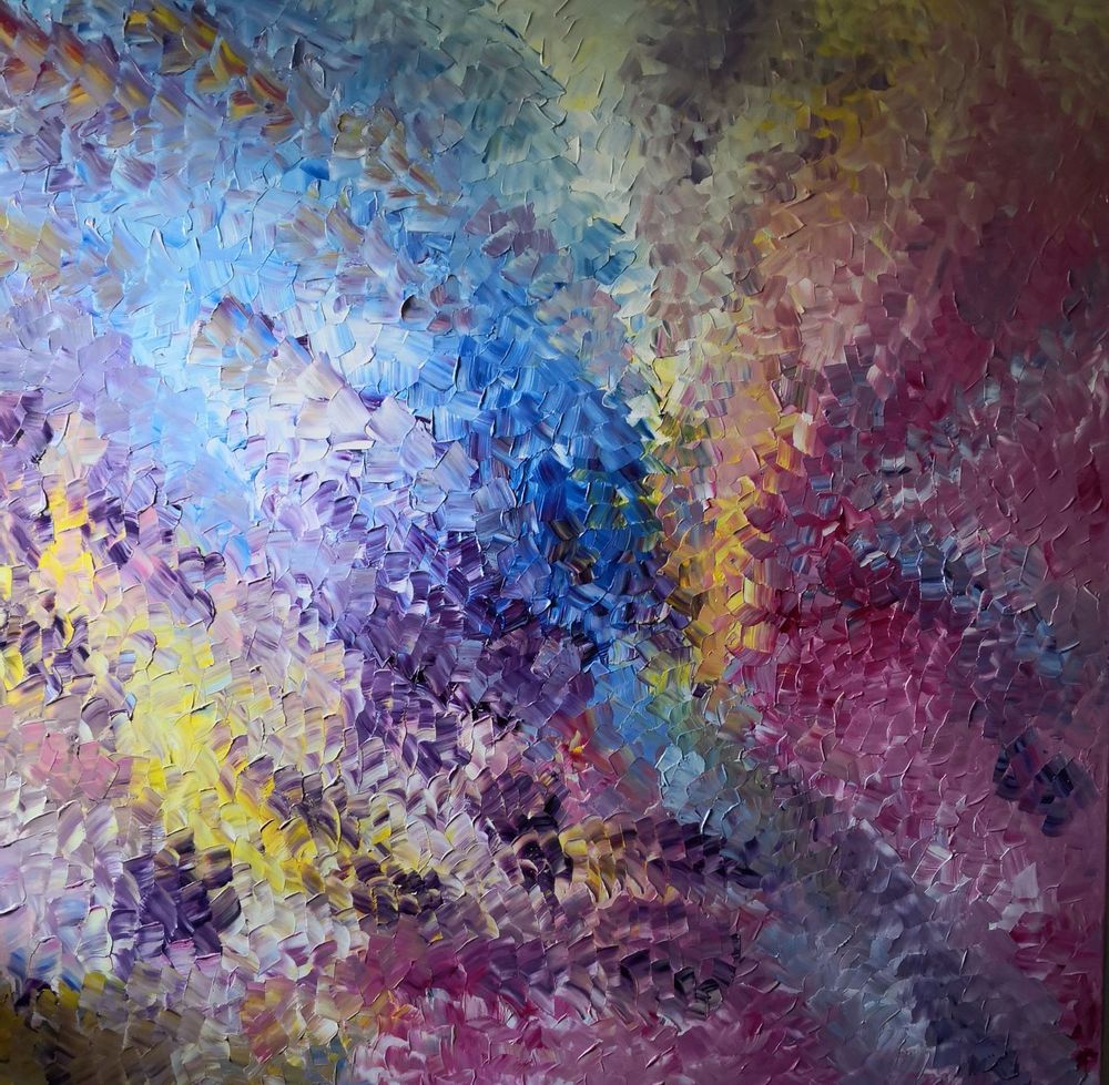 Paintings - Painting Oil Original Silent Cycles No.55 - MOTI ART & DESIGN