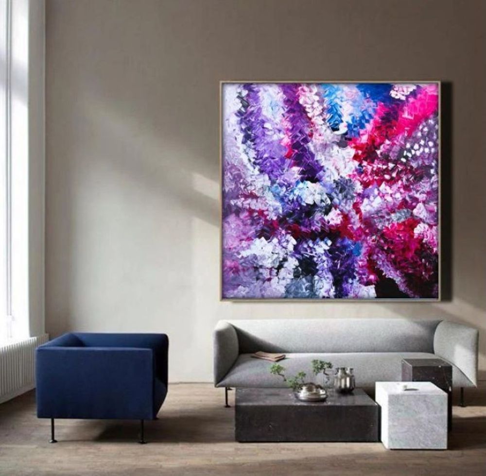 Paintings - Painting Oil Original Silent Cycles No. 46 - MOTI ART & DESIGN