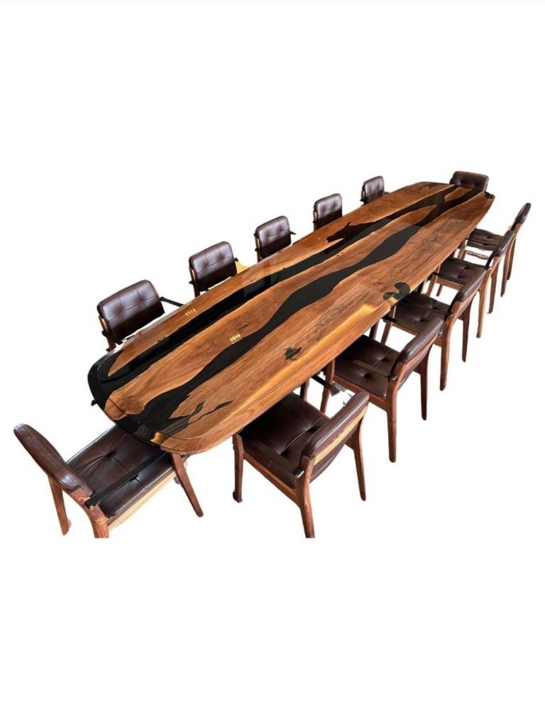 Dining Tables - MIKI WALNUT AND RESIN TABLE - JEROME W BUGARA