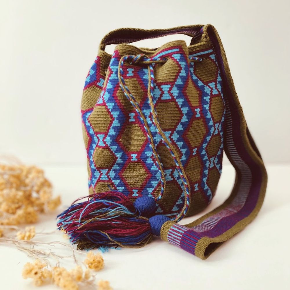 Sacs et cabas - Sac bandoulière "Wayuu" grande pour Femme en Cotton fait main - L'ÉCO MAISON DÉCORATION