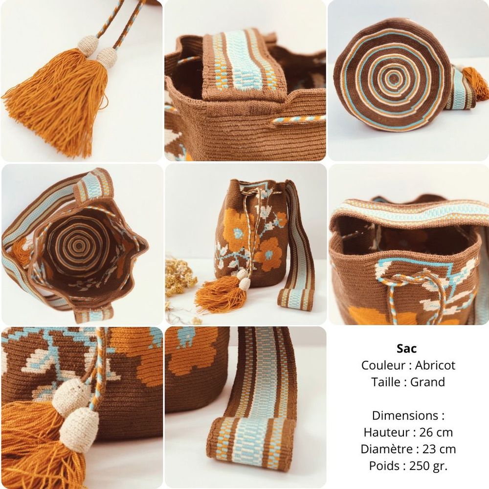 Sacs et cabas - Sac bandoulière "Wayuu" grande pour Femme en Cotton fait main - L'ÉCO MAISON DÉCORATION