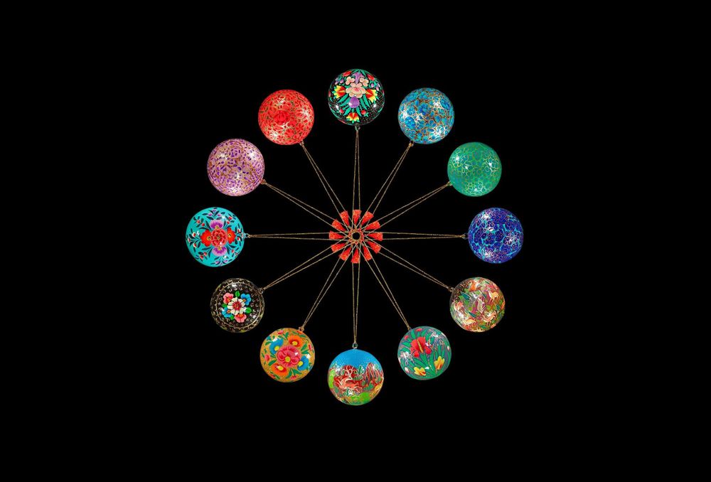 Guirlandes et boules de Noël - Luxury Gift Set of 6 beautiful handmade baubles - HONEST LOVE OUR PLANET