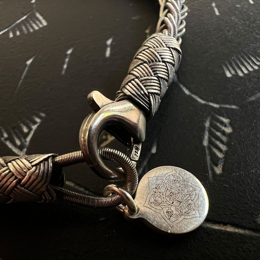 Bracelets - BRACELET TRESSE RONDE - ARGENT ET ARGENT OXYDÉ - FAIT MAIN - HOMME&FEMME - KARAWAN AUTHENTIC