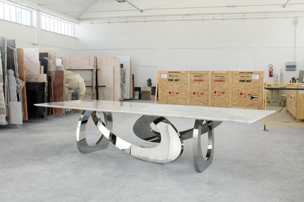 Dining Tables - Dining table 'Bangles Stone' - ATELIER BARBERINI & GUNNELL