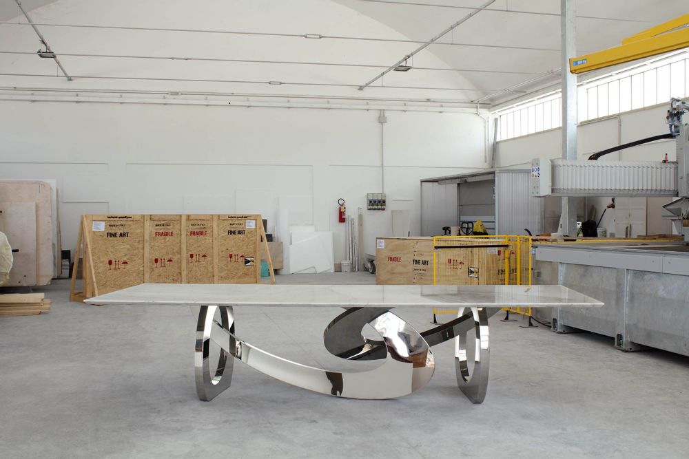 Dining Tables - Dining table 'Bangles Stone' - ATELIER BARBERINI & GUNNELL