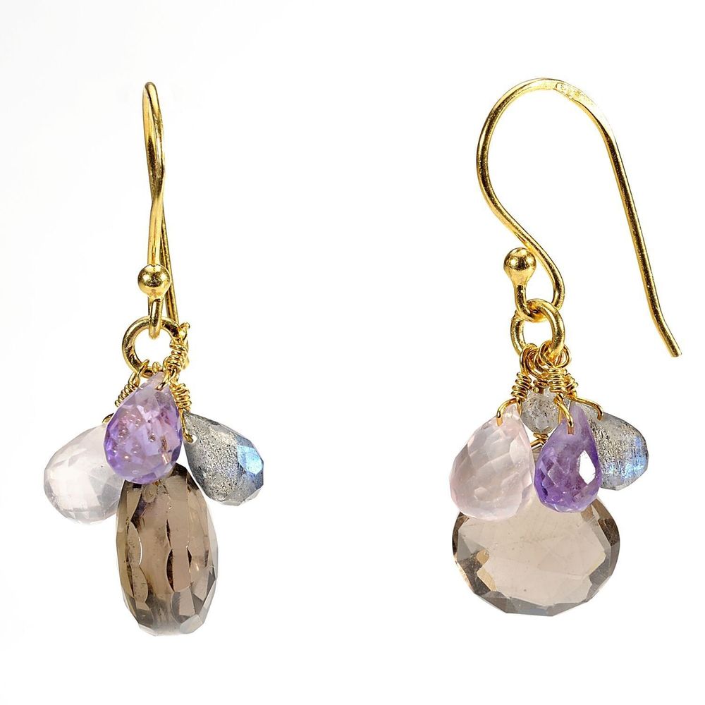 Bijoux - BOUCLES D'OREILLES "GRAPES" VERT ONYX - KARAWAN AUTHENTIC