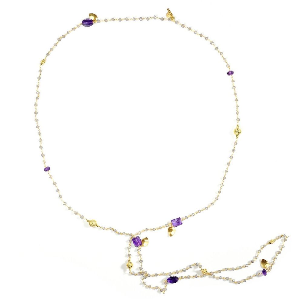 Bijoux - SAUTOIR "ANI" AMETHYSTE - KARAWAN AUTHENTIC
