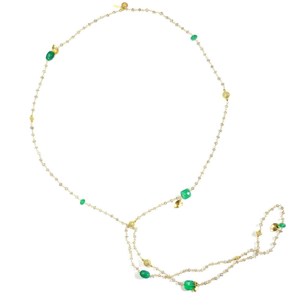 Bijoux - SAUTOIR "ANI" VERT ONYX - KARAWAN AUTHENTIC