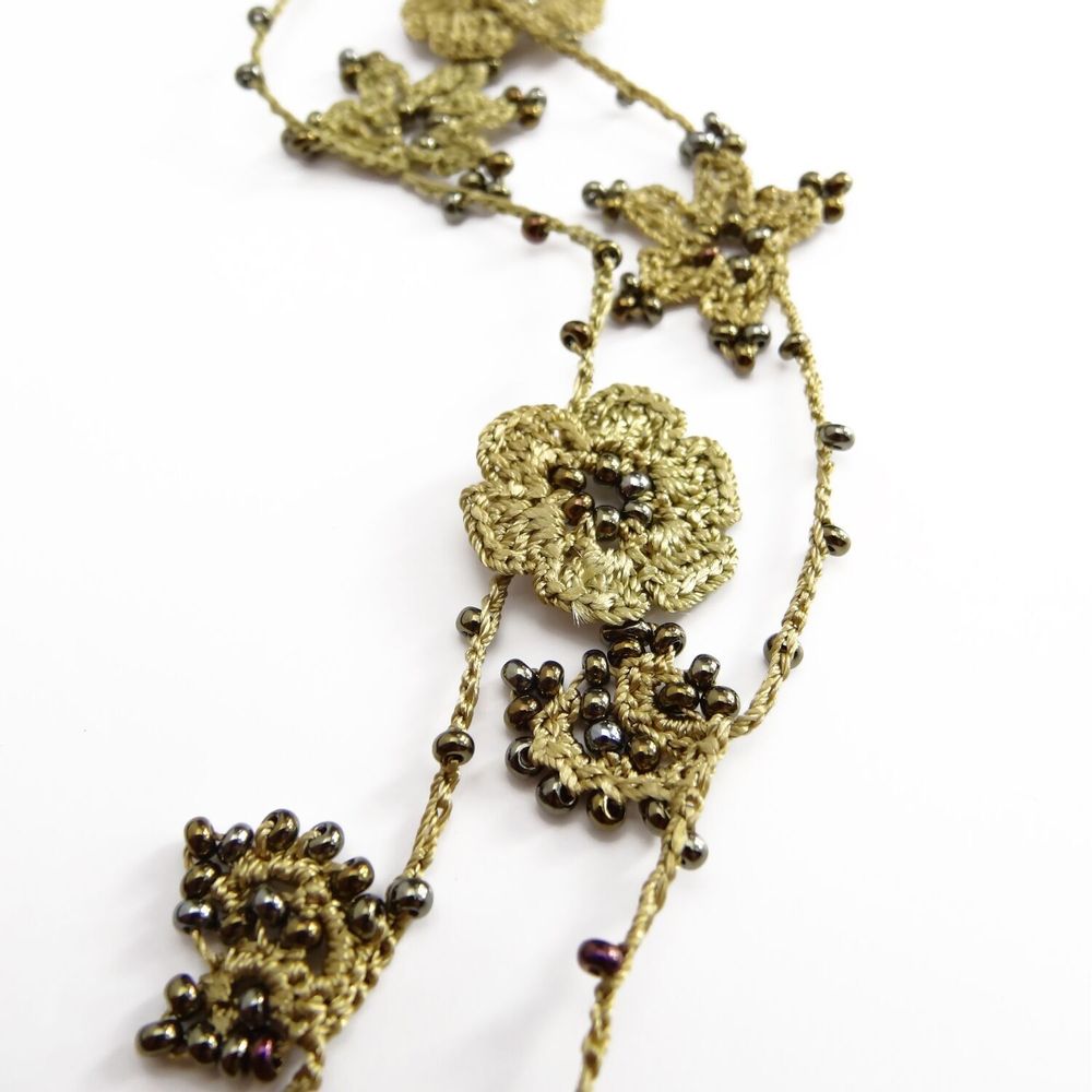 Bijoux - SAUTOIR "CRYSTAL" - VERT LICHEN - KARAWAN AUTHENTIC