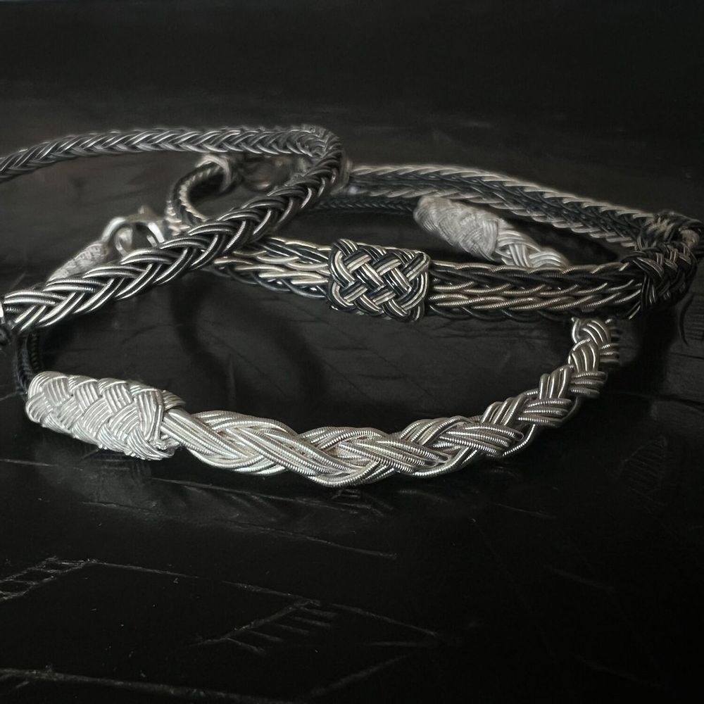 Bracelets - 925 SILVER BRAIDED BRACELET FOR MEN AND WOMEN - KARAWAN AUTHENTIC