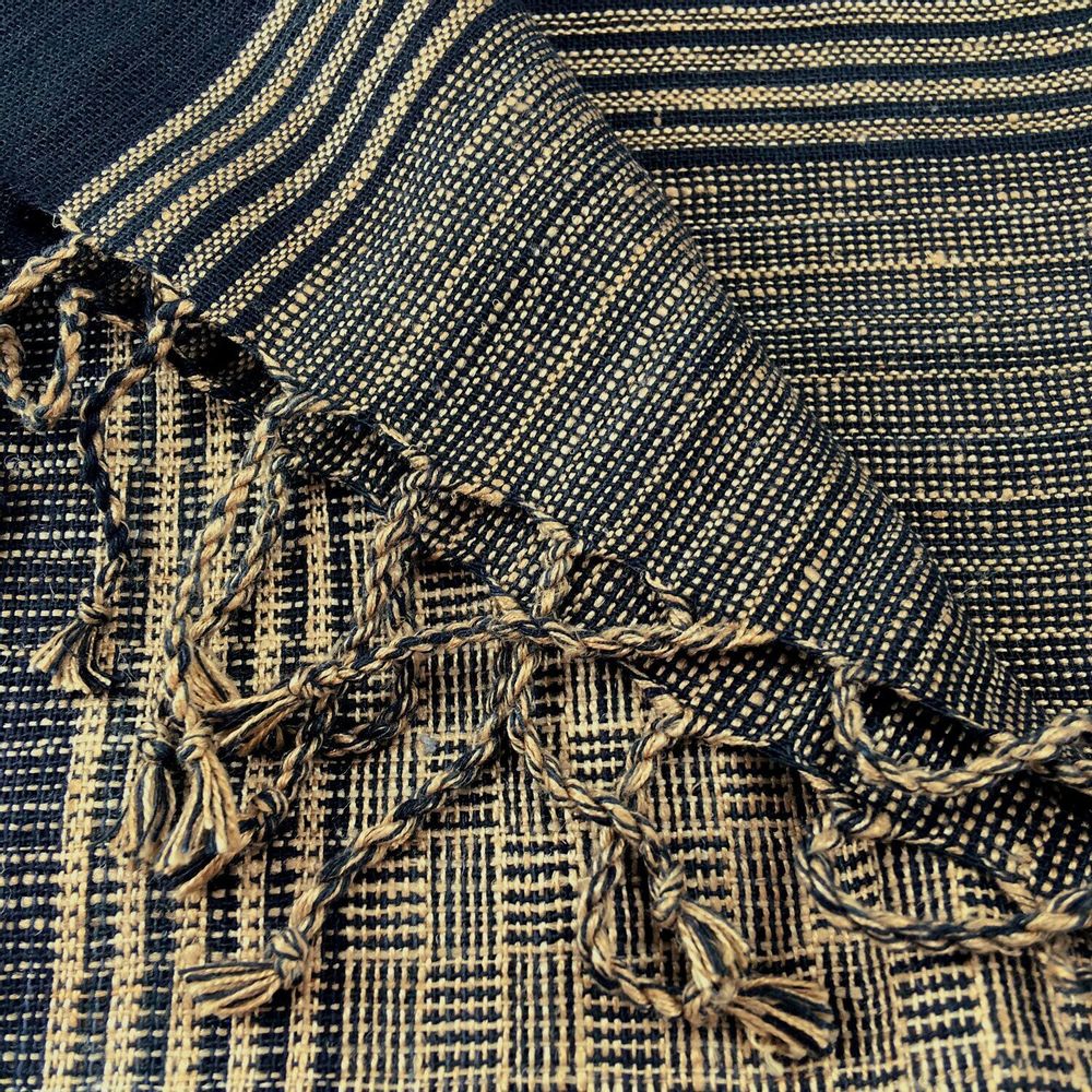 Foulards et écharpes - ETOLE EN SOIE SAUVAGE "ASSAM" - KARAWAN AUTHENTIC