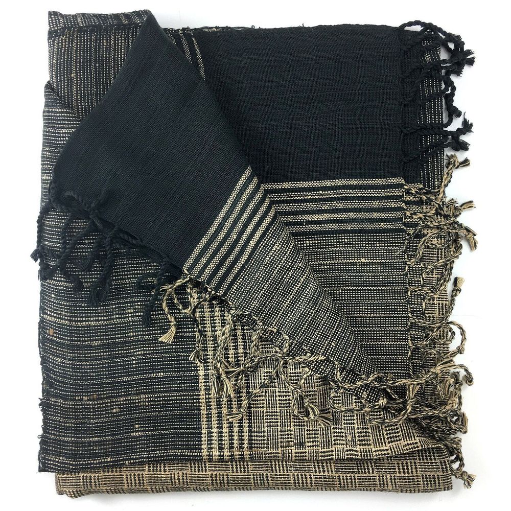 Foulards et écharpes - ETOLE EN SOIE SAUVAGE "ASSAM" - KARAWAN AUTHENTIC