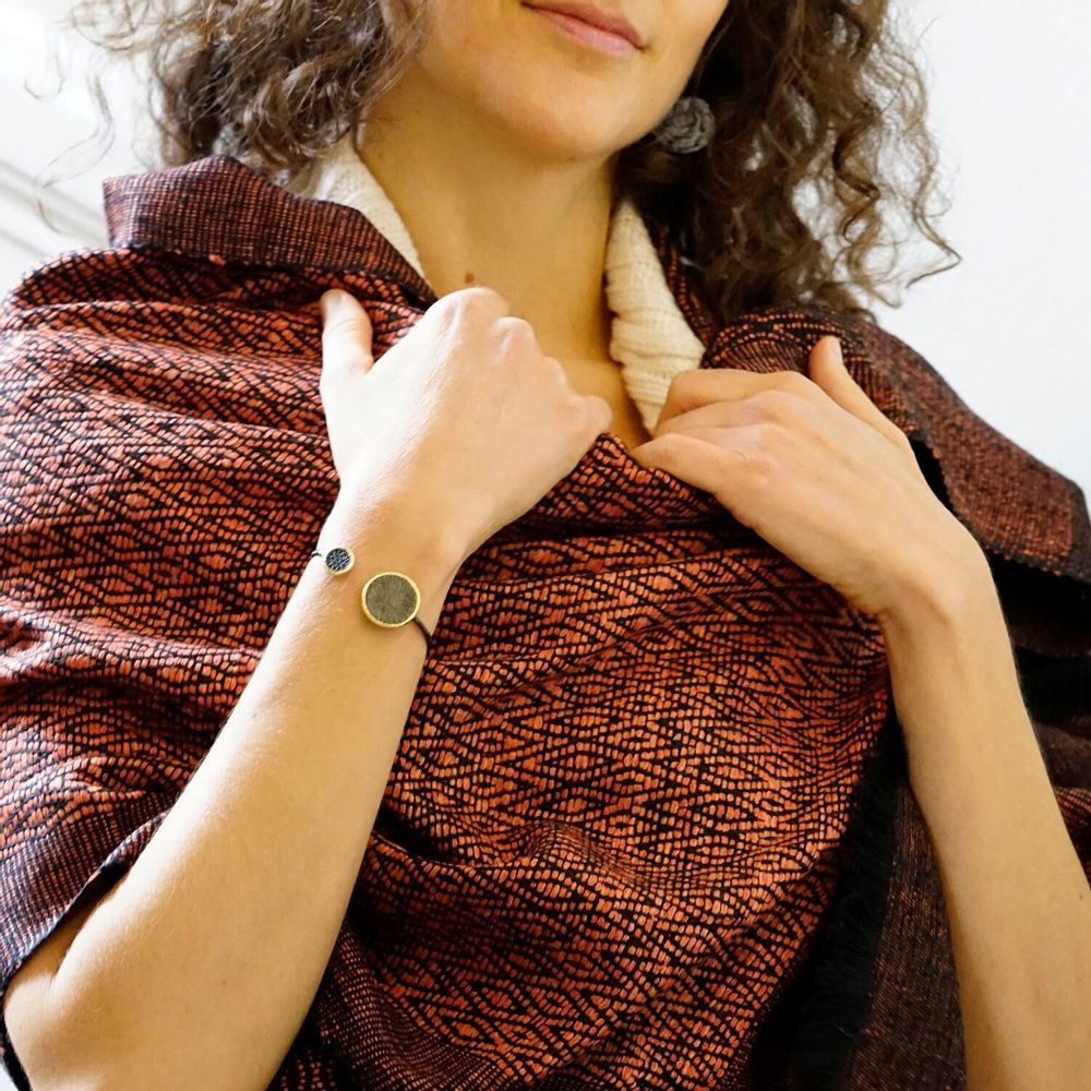 Scarves - ERI SILK STOLE\" ESHANI\ " - KARAWAN AUTHENTIC