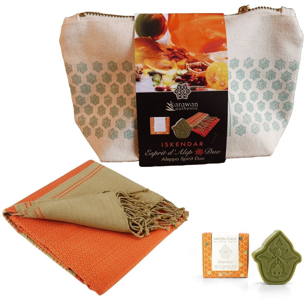 Caskets and boxes - ISKENDAR WELLNESS GIFT BAG - SPIRIT OF ALEPPO DUO - KARAWAN AUTHENTIC