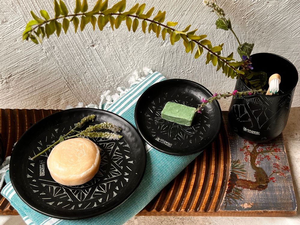 Objets de décoration - COUPELLE EN LAITON NOIR GRAVÉ 'ARABESK' - KARAWAN AUTHENTIC