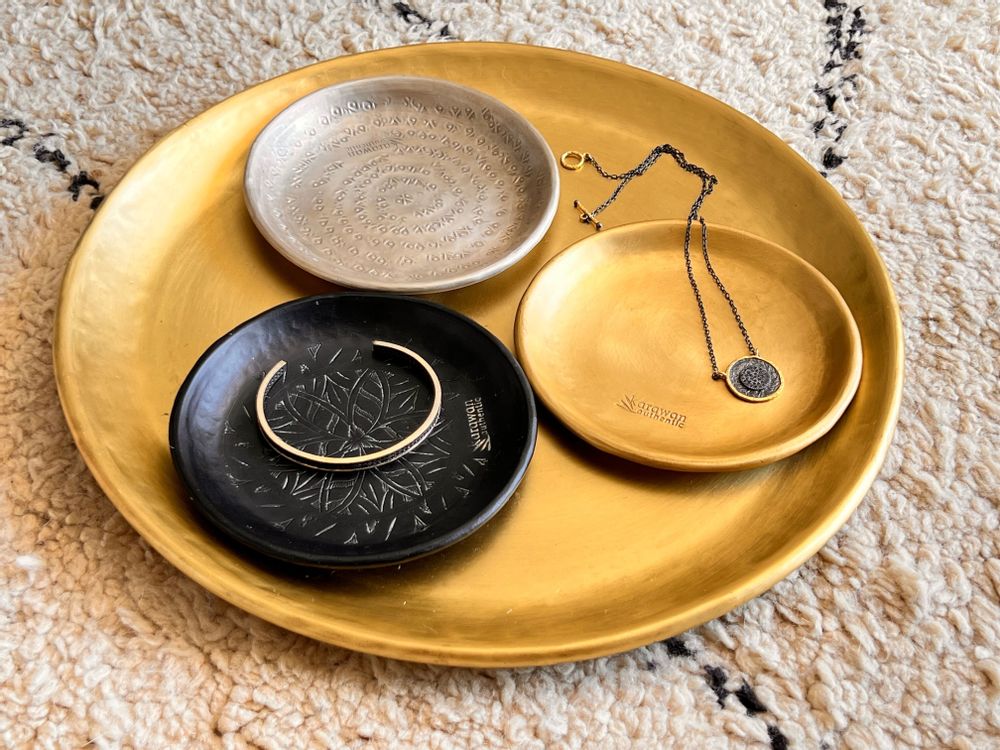 Objets de décoration - COUPELLE EN LAITON LISSE DORÉ 'MOON' - KARAWAN AUTHENTIC
