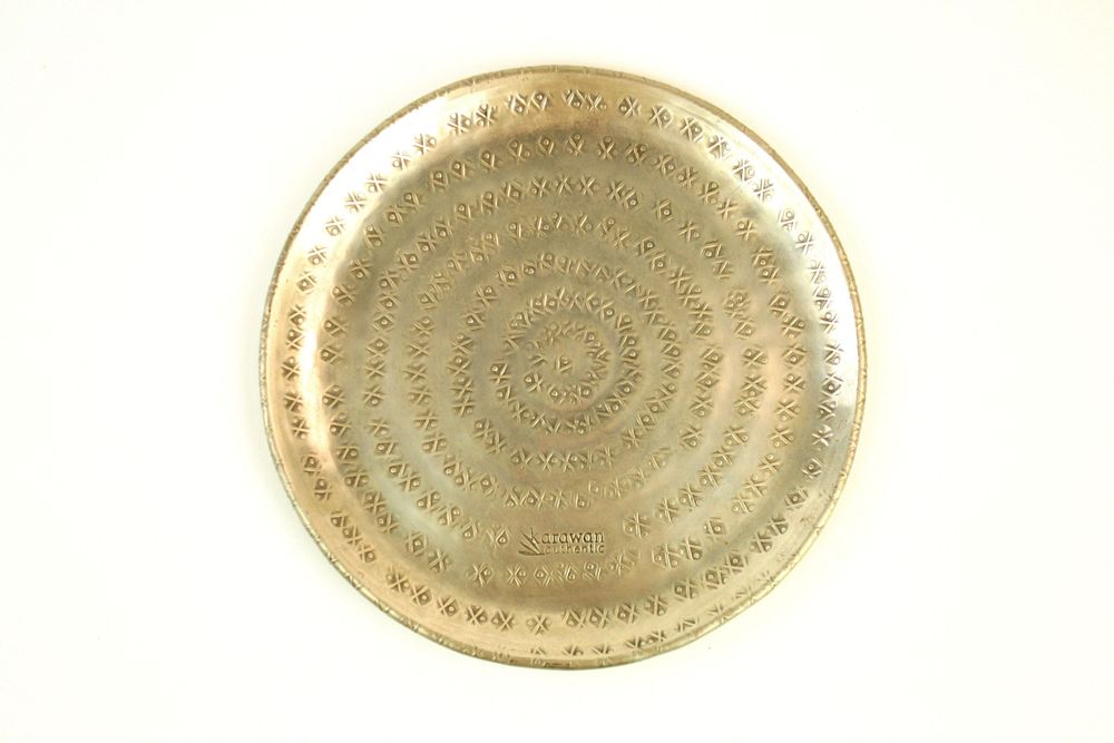 Objets de décoration - MINI COUPELLE EN LAITON ARGENTÉ MARTELÉ ET GRAVÉ 'PALMYR' - KARAWAN AUTHENTIC