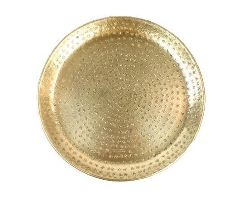 Objets de décoration - COUPELLE EN LAITON ARGENTÉ MARTELÉ ET GRAVÉ 'PALMYR' - KARAWAN AUTHENTIC
