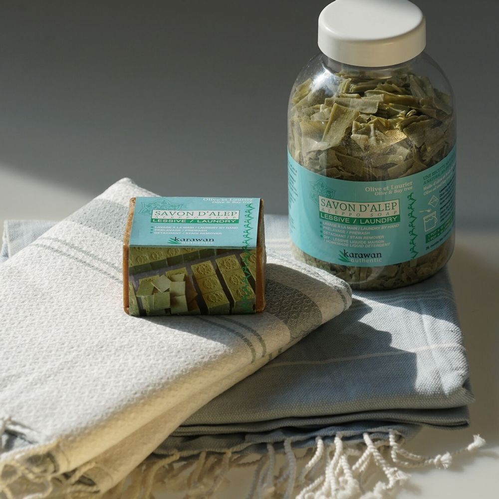 Savons - LESSIVE ÉCOLOGIQUE - SAVON D'ALEP POUR LA LESSIVE - KARAWAN AUTHENTIC