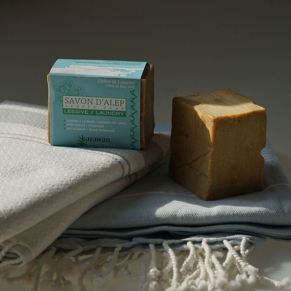 Savons - LESSIVE ÉCOLOGIQUE - SAVON D'ALEP POUR LA LESSIVE - KARAWAN AUTHENTIC