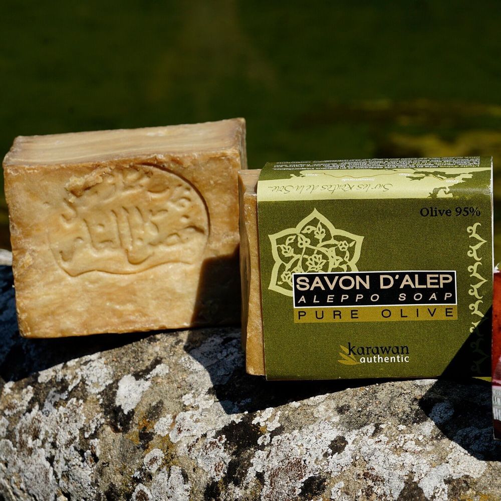 Savons - SAVON D'ALEP PURE OLIVE 95% - EN BANDEAU - KARAWAN AUTHENTIC