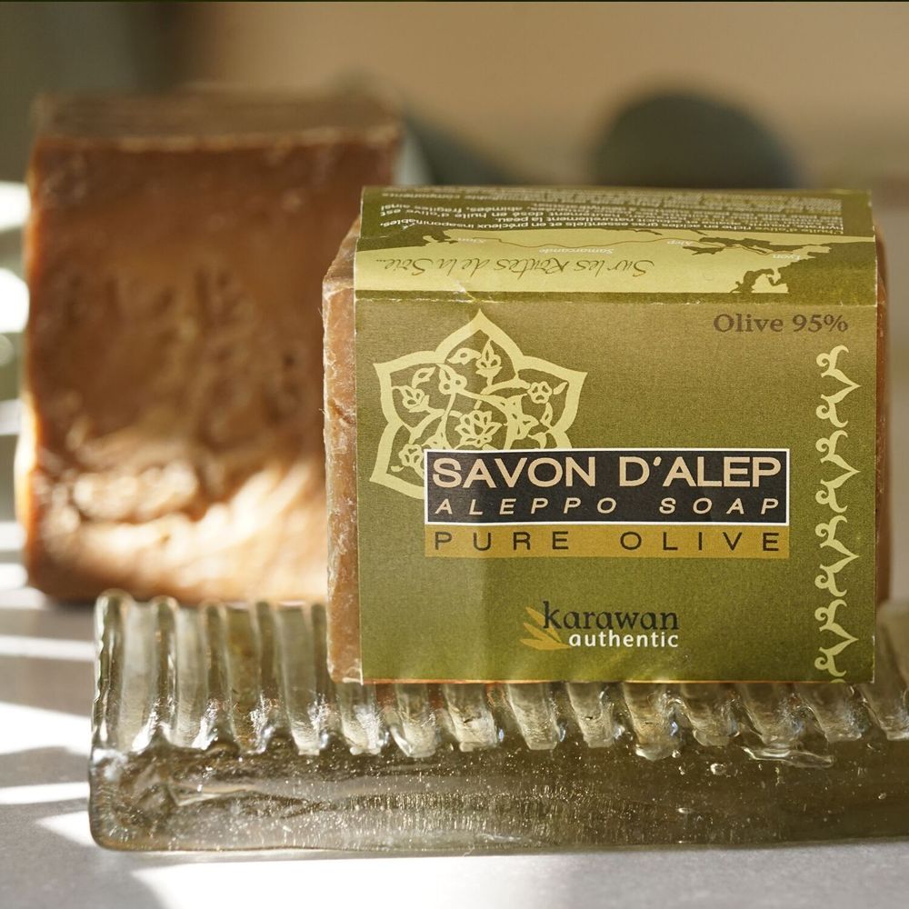 Savons - SAVON D'ALEP PURE OLIVE 95% - EN BANDEAU - KARAWAN AUTHENTIC