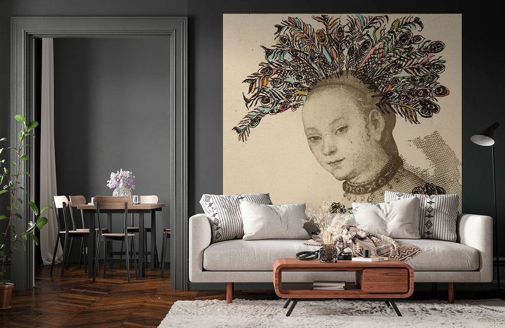 Tapisseries - Décor mural / Papier peint "Vénus plume" - CHARLOTTE MASSIP