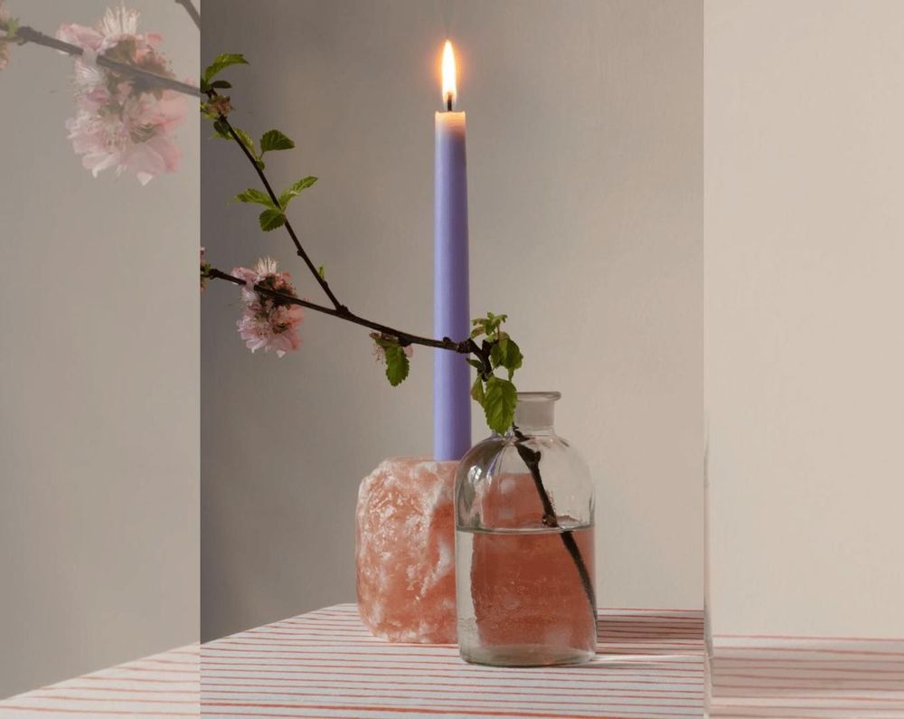 Objets de décoration - Bougeoir en sel profond - 800g - COCOONME