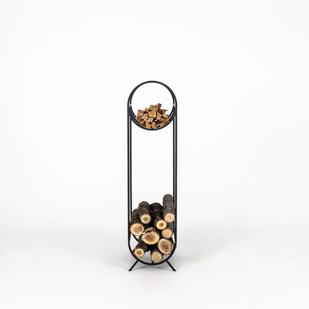 Cheminées d'extérieur - Porte-bûches Bauhaus Tall Round - DESIGN ATELIER ARTICLE