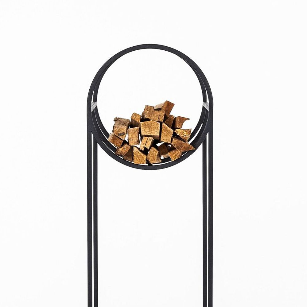 Cheminées d'extérieur - Porte-bûches Bauhaus Tall Round - DESIGN ATELIER ARTICLE