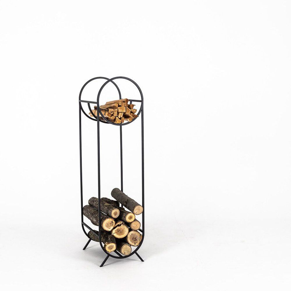 Cheminées d'extérieur - Porte-bûches Bauhaus Tall Round - DESIGN ATELIER ARTICLE