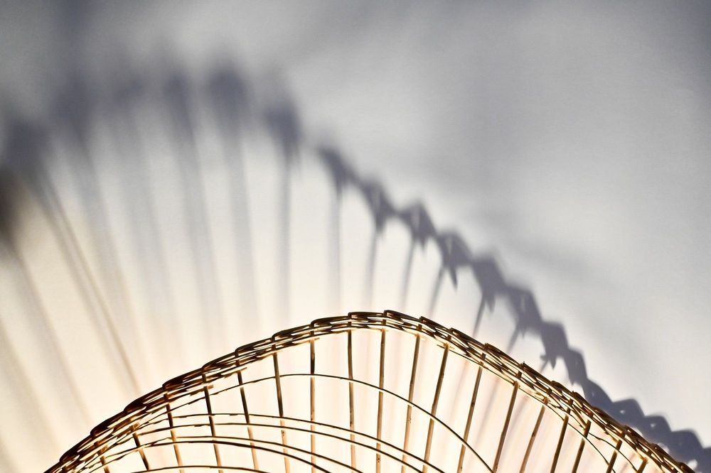 Unique pieces - Galaxie Illuminated wicker basketry wall lamp - TRESSAGES PAS SAGES