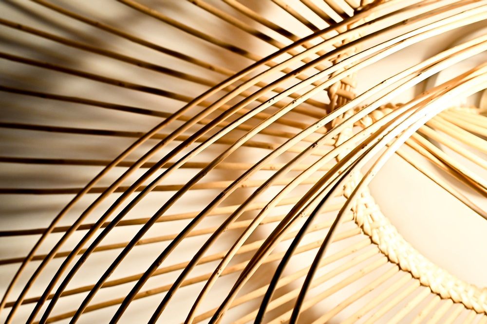 Unique pieces - Galaxie Illuminated wicker basketry wall lamp - TRESSAGES PAS SAGES