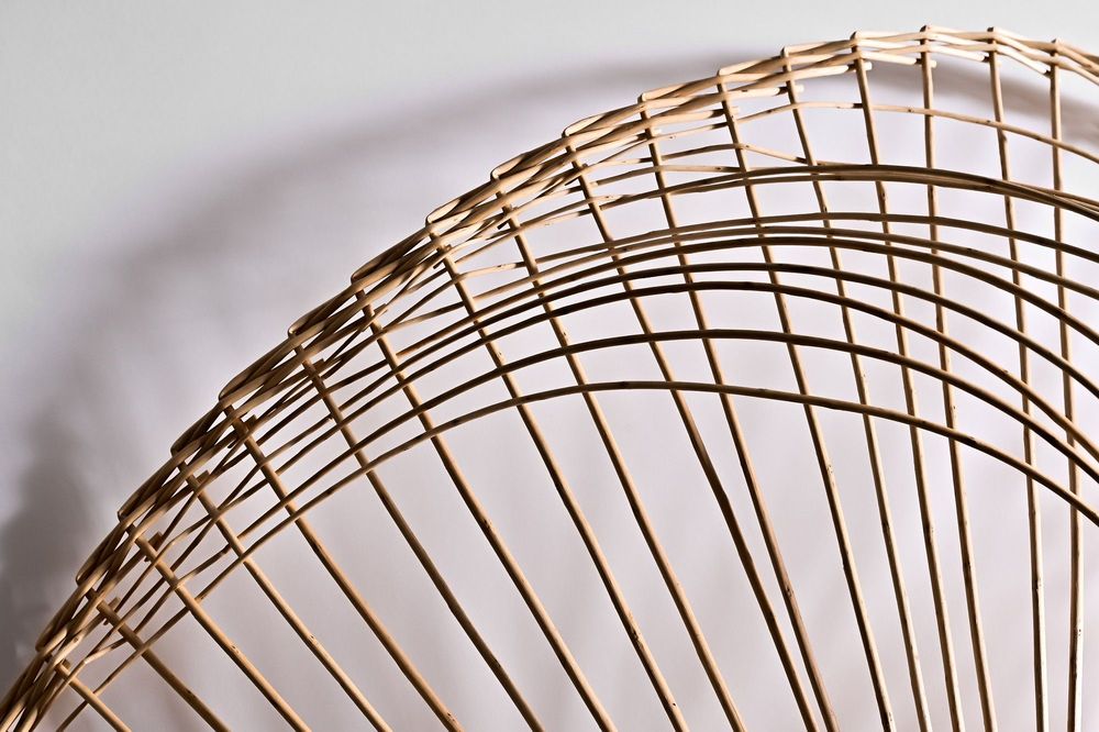 Unique pieces - Galaxie Illuminated wicker basketry wall lamp - TRESSAGES PAS SAGES