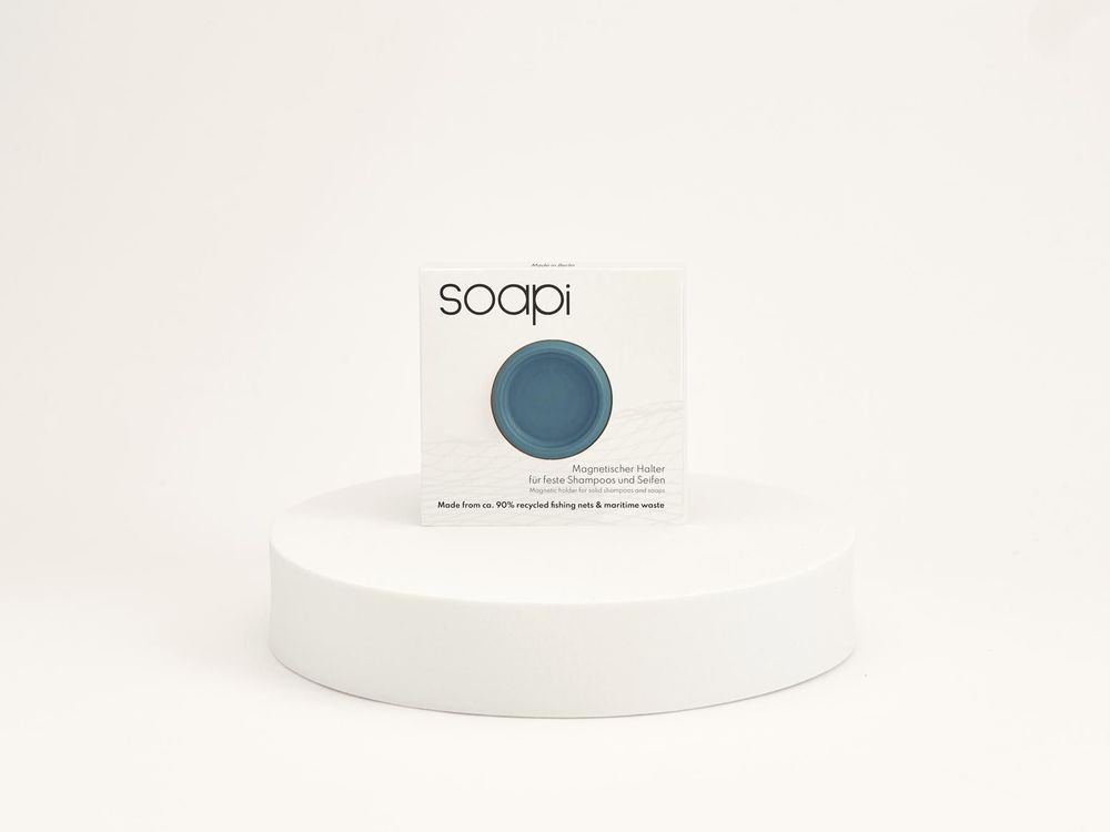 Objets design - Soapi Petrol - Support magnétique pour shampoing et savon solides - SOAPI