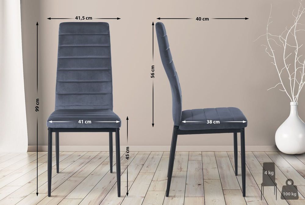 Chairs - Mayfair Velvet Chair - Light Gray - VIBORR