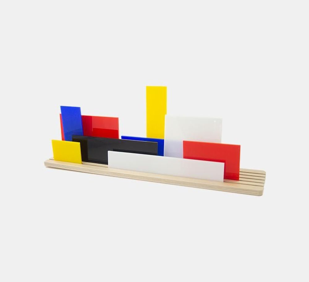 Design objects - Shapes of Mondrian - 3D Art toy - Decorative Movable De Stijl diorama - BEAMALEVICH